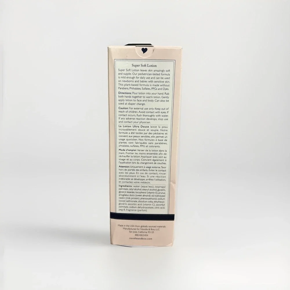 NIB Noodle & Boo Super Soft Moisturizing Lotion for Daily Baby Care 8oz